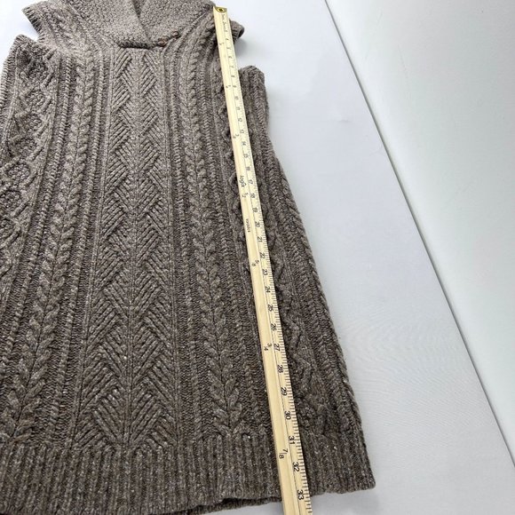LRL Lauren Jeans Co Wool Blend Cable-Knit Grey Brown Sleeveless Women Dress Sz L - Picture 10 of 15